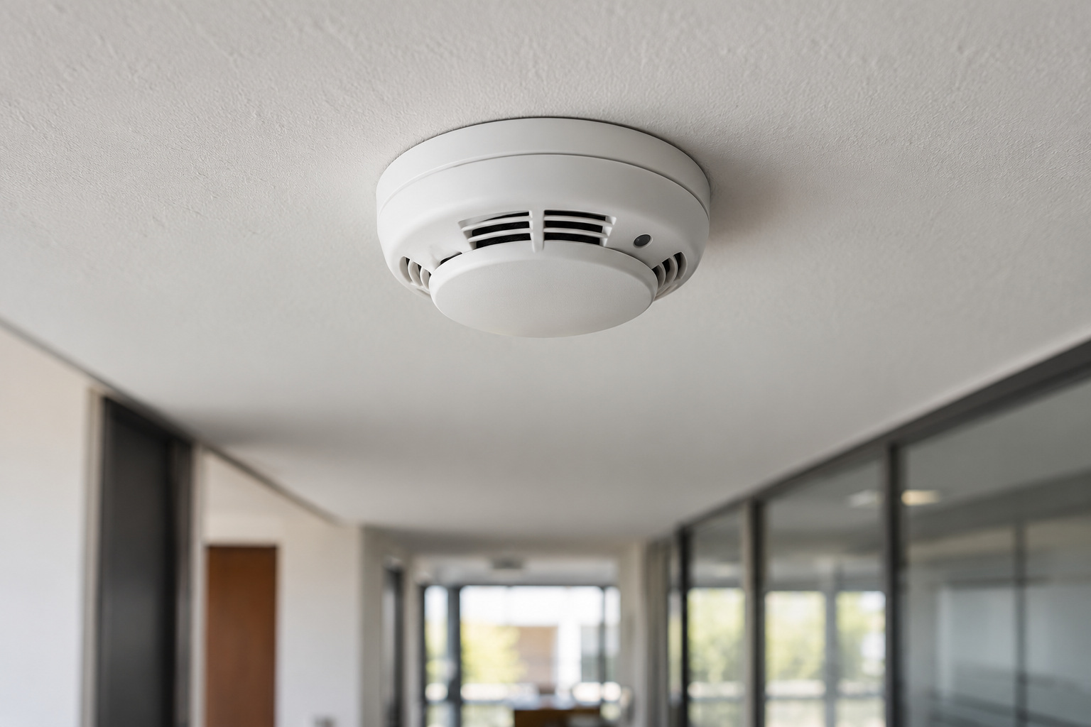 Rivelatore ottico di fumo installato a soffitto