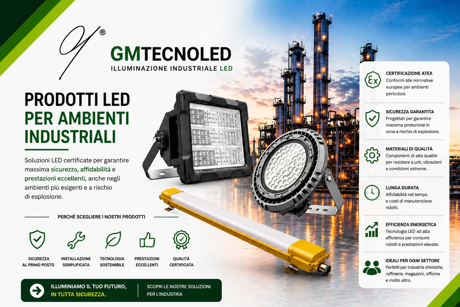 Apparecchi LED professionali gmtecnoled.com